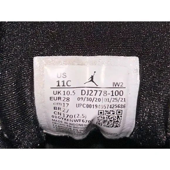 Nike Air Jordan 7 Retro Boys 11c Flint White Varsity Purple Grey DJ2778-100 - Picture 6 of 6